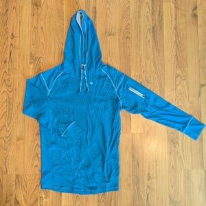 Guess Active Men's Mid-Weight Pullover Hoodie in Blue, Size M